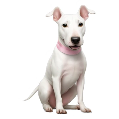 white bull terrier ballerina  sticker
