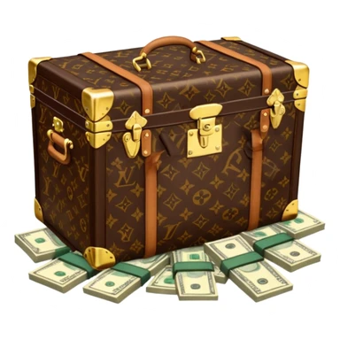 Luis Vuitton Trunk in monry sticker