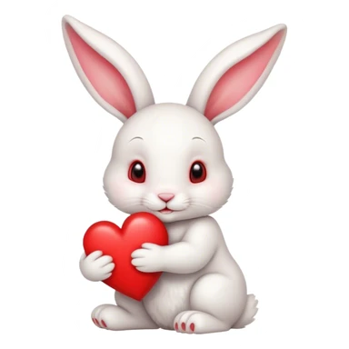 jellycat white bashful bunny holding a red heart jellycat stuffed animal plush sticker