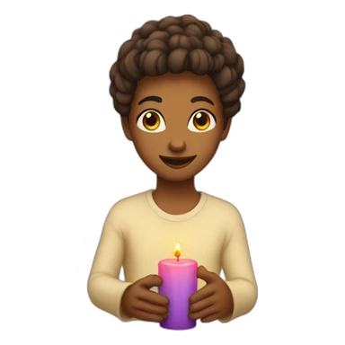 chanukia with one candle lit sticker