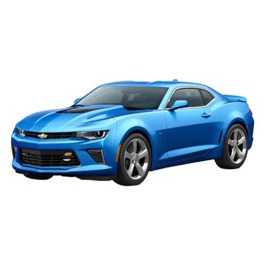 A Blue Chevy camero 2017 with no background sticker
