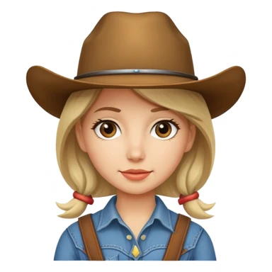 Cowboy hat girl sticker