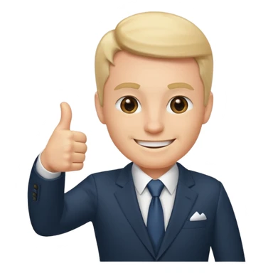 Boss with thumbs up sticker