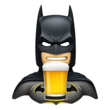 Batman tenant une bière sticker