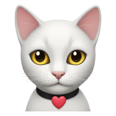 Black cat with heart eyes sticker