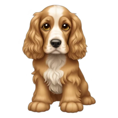 Dog-english-cocker-spaniel-full-body-golden sticker