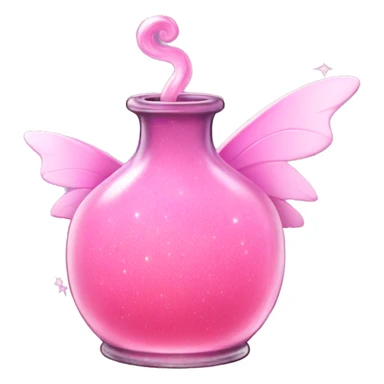 Dusty pink Fairy potion with sparkles  sticker