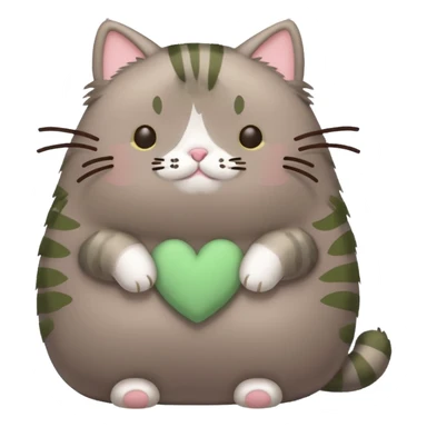 green pusheen sticker