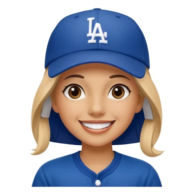 Girl at los Angeles dodgers game sticker