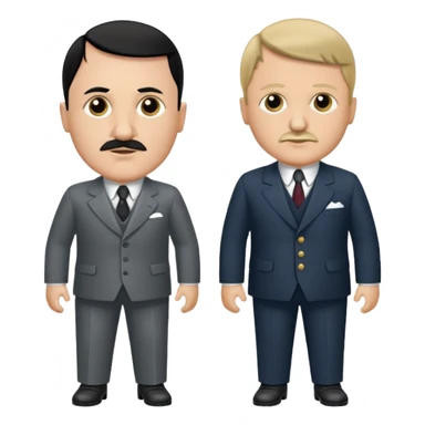 Adolf Hitler and bennito mussolini sticker