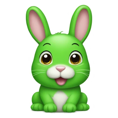green bunny sticker