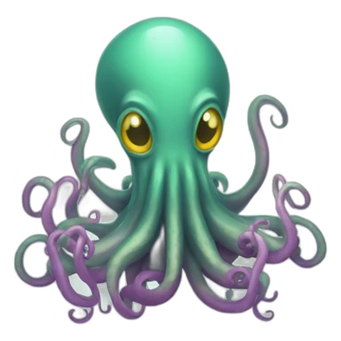 Cute kraken Holding a Sign in his tentacles sticker