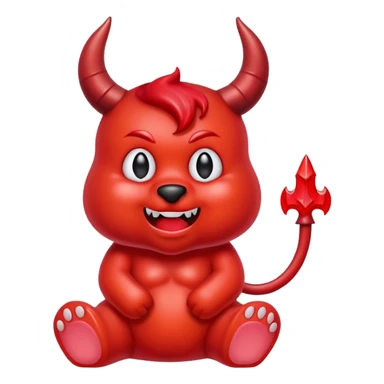 Gummybear with devil horns sticker