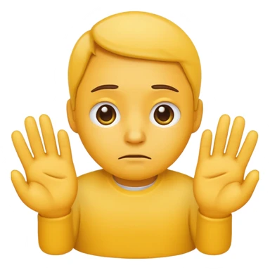 sad dissapointed emoji with hands sticker