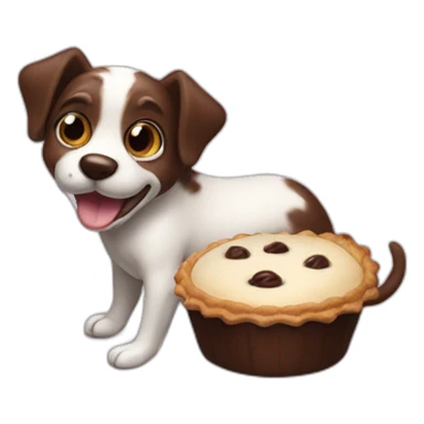 Perro ratonero chocolate pies blancos sticker