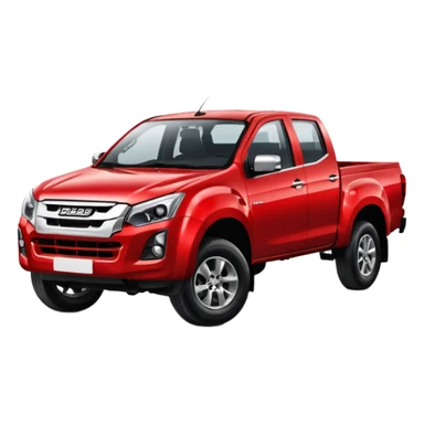 red isuzu d-max pickup truck sticker