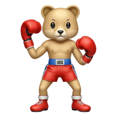 Animal with boxing gloves full body sticker