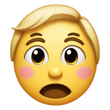 Fake smiling emoji being irritated sticker