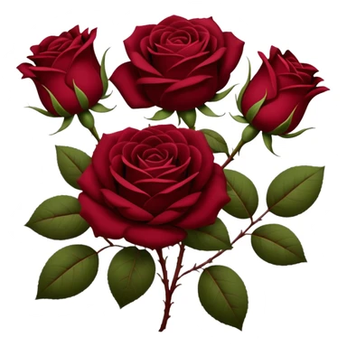 burgundy coloured roses sticker