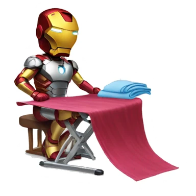 ironman ironing clothes sticker