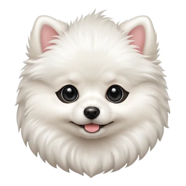 cute fluffy white Pomeranian puppy sticker