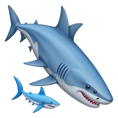 Hazme un tiburón con zapatos azules sticker