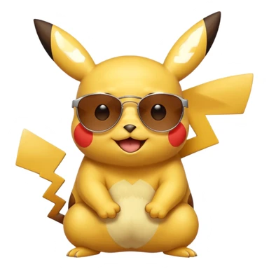 Pikachu qui enlève ses lunettes de soleil et fait un clin d'œil sticker