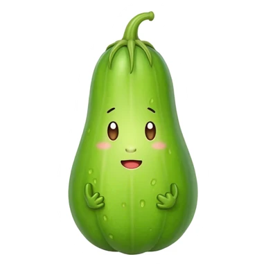 A long bitter gourd sticker