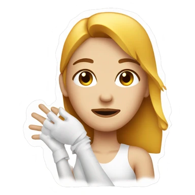 woman with broken arm plaster sticker