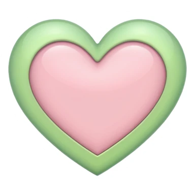 A half light green half light pink heart sticker