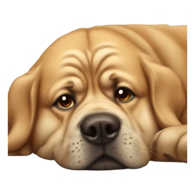 Big dog resting sticker