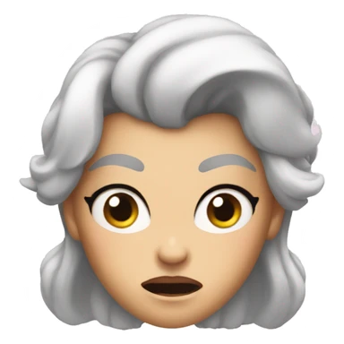 Angry princess face sticker