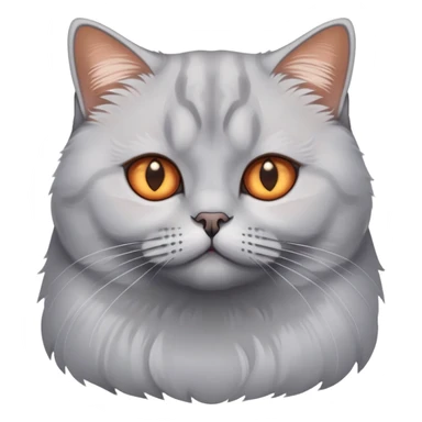 British shorthair silver gradient cat with copper eyes and dense coat sticker