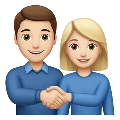 Dos personas dandose la mano como agradecimiento sticker