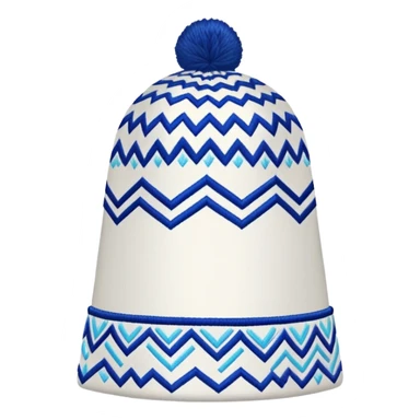 Khiva style doppa hat with zigzag patterns and blue details sticker