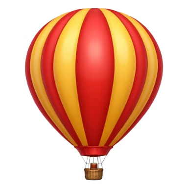 red hot air balloon sticker