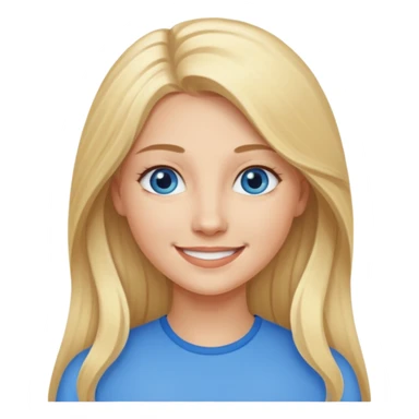 Profesora joven, sonrriente cabello rubio y de pelo largo  sticker