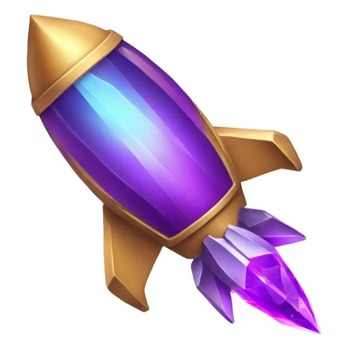 purple crystal rocket sticker