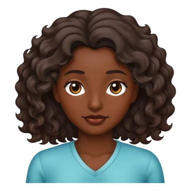 Mujer morena con pelo ondulado sticker