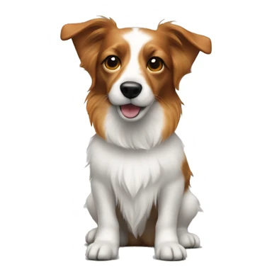 Long haired jack Russel, tan colour, back black, ginger face, ginger ears, ginger legs sticker