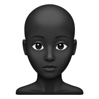 Minimalist flat vector icon, iOS style, thin black outline on a white background. Human silhouette. Black, completely monochrome, matte. Impersonal, no eye sockets, no hair. sticker