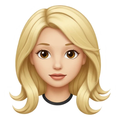 hot blonde with extensions  sticker