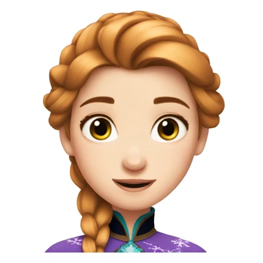 Anna from Frozen, head only sticker