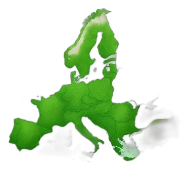green europe map sticker