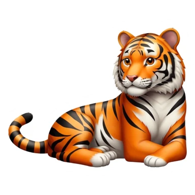 tiger lying down relaxed sticker