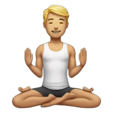 Yoga man technology sticker