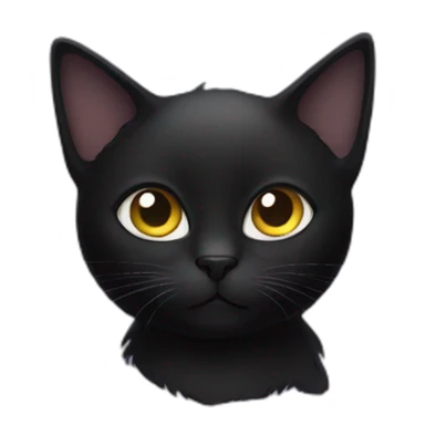 black cat space sticker