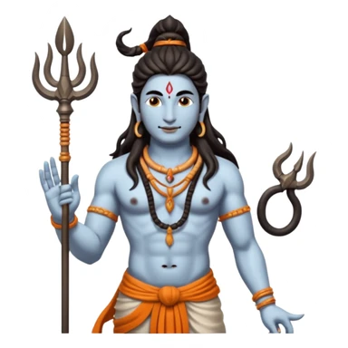 Lord shiva with trishul sticker