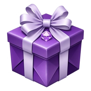 Amethyst diamond Gift box sticker