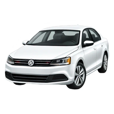 White Volkswagen Jetta  sticker